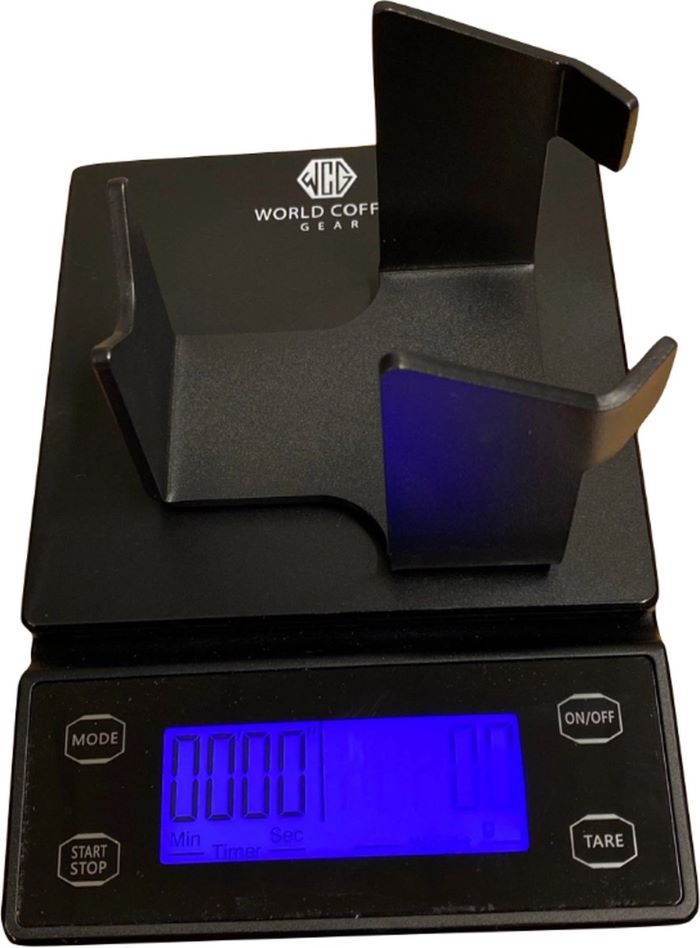 Portafilter houder voor koffie weegschaal